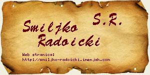 Smiljko Radoički vizit kartica